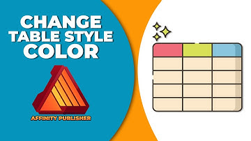 How to change table style color in affinity publisher