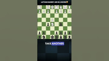 Unbelievable Win In 6 Moves, The Latvian Gambit🤯 #chess #gambit #chessopening #chesstactics #shorts