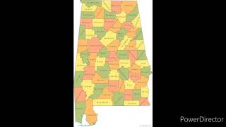 Alabama map by county