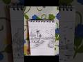 How to shade a village scenery using pencils I easy village scenery#ytshorts#drawing#howtodraw