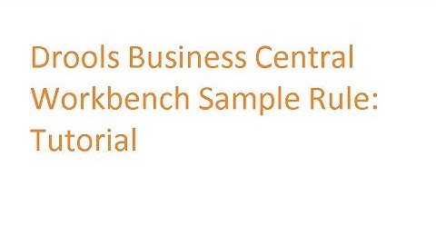 Drools RuleSample tutorial