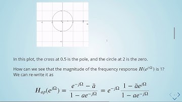 ADSP - 09 Allpass Filters - 08 Simple IIR Allpass Filters: Magnitude and Phase
