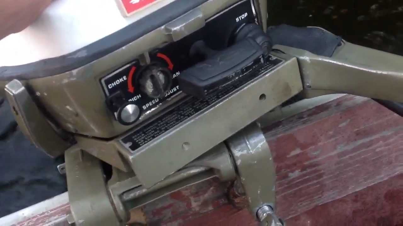 1975 9.9hp johnson outboard - youtube