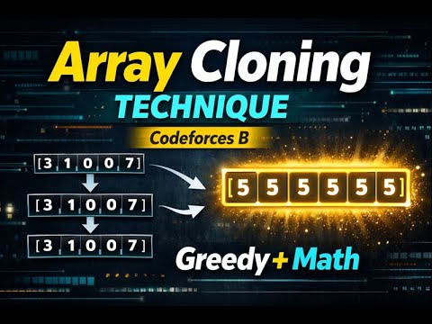 Array Cloning Technique Explained 🔥 | Codeforces B Problem | Greedy ...