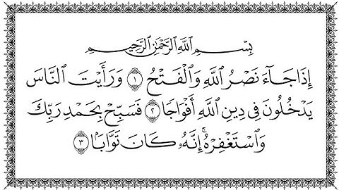 #سورة_النصر 110 #القارئ_سعد_الغامدي/کاملة مکتوبة Surah_An-Nasr Ultra HD 4K #quran