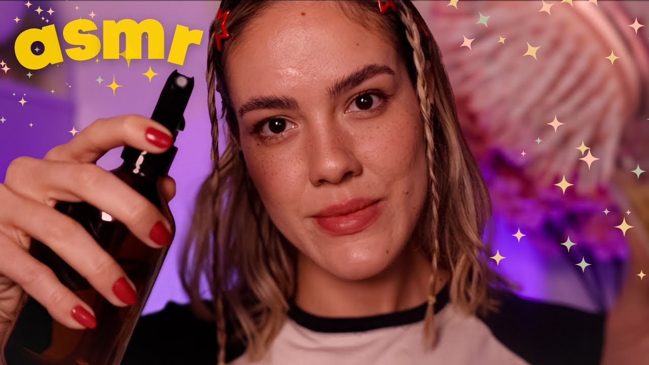 ASMR ROLEPLAY | Fazendo um Penteado no seu Cabelo 💇🏼‍♀️💆🏻‍♀️ Voz suave e Personal Attention