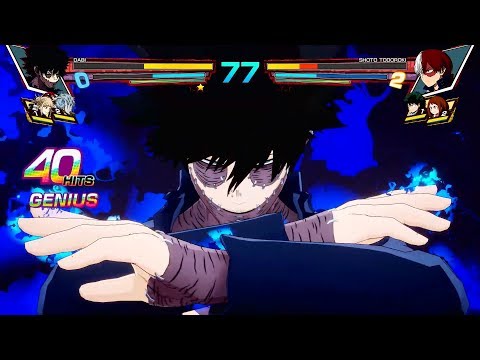 My Hero Academia: One's Justice - Dabi vs Todoroki Gameplay (1080p)