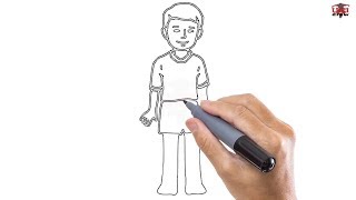 How to draw a boy step by tutorials easy drawing for kids learning is
very simple! in little time, through repetition......