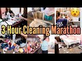 EXTREME 3 HOUR CLEANING MARATHON | DECLUTTER, ORGANIZE + DEEP CLEAN | SPEED CLEANING MOTIVATION 2022