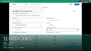 Pharmacy App: Add Medicine, Purchase, POS Sale, Stock &amp; Reports #Shorts