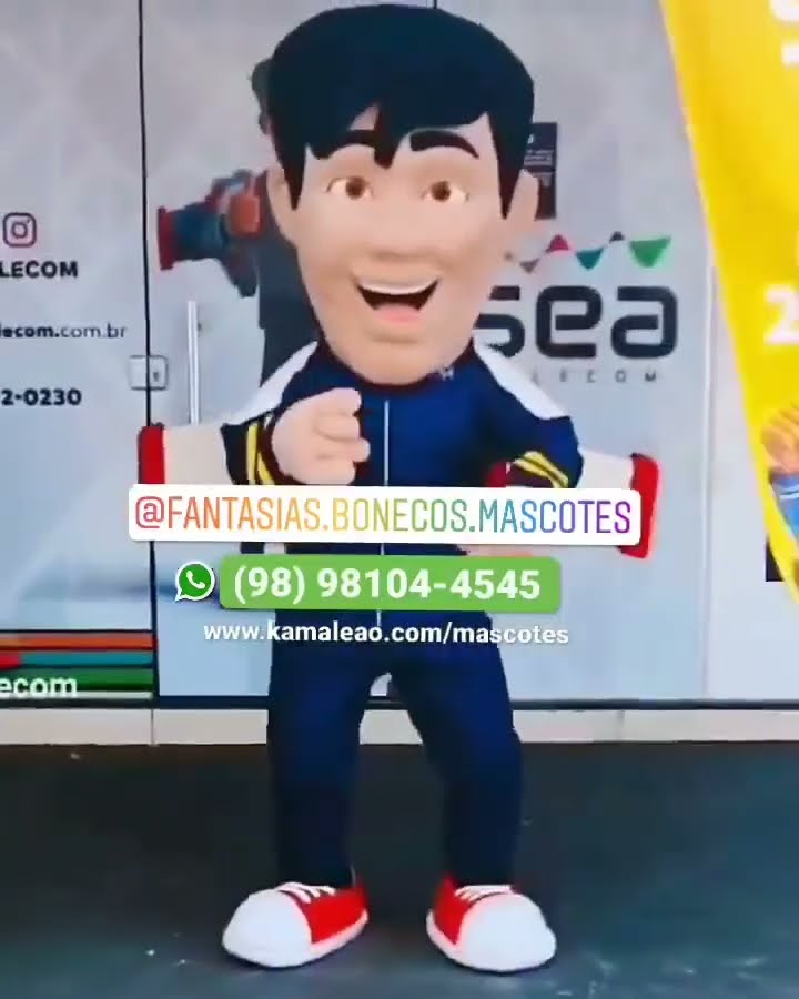 Mascote Fantasia Rapaz Jovem Foqguete Astronauta