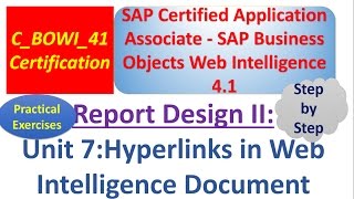 BusinessObjects Report Design II: Unit 7:Practical Examples:Hyperlink in web intelligence documents