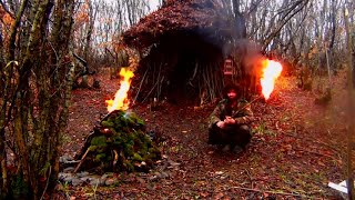 6 month in wild forest bushcraft primitive technology