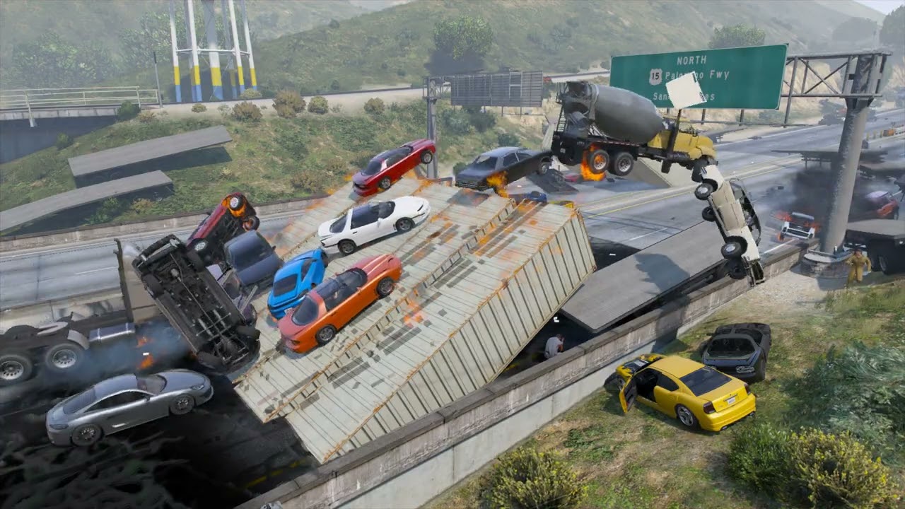 Daily NPC Highway Stunt Jump - Grand Theft Auto V 2025 12 17