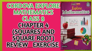 class 8/Chapter 4/Squares and Square Roots/Review Exercise /Cordova Publication screenshot 3
