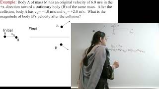 Introductory physics I - Collisions in 1D and 2D - examples