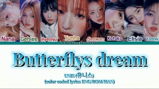 UNIS (유니스)-'Butterfly’s dream' (Color coded lyrics ENG\/ROM\/HAN)