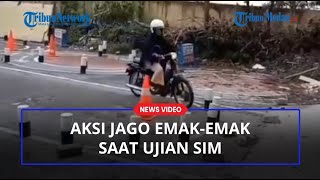 VIRAL Aksi Jago Emak-emak Saat Praktik Ujian SIM