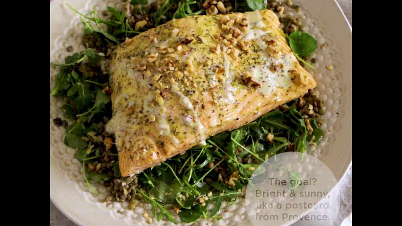 Lentil Salad with SlowRoasted Salmon and Herbes de Provence The