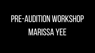 (C3) Chaotic 3 - Fall 2016 Pre-Audition Workshop: Marissa Yee