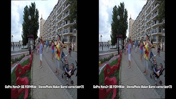 Correcting fisheye in GoPro Hero3+ 3D photos with SPM