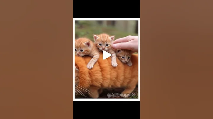 Watch the video about ❤️😍 Cute orange cat with her kittens in the forest #cat #cute #cutecat