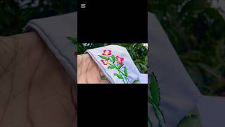 Beautiful Hand Embroidery Flower Designs 💗 #barakahstitch #embroiderylover #youtubeshortsvideo #reel