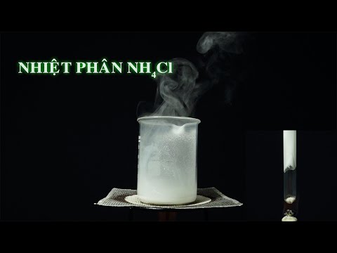 Video Nhiệt phân NH4Cl (Amoni clorua, ammonium chloride) - youtube