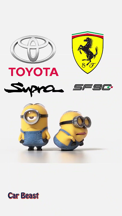 Toyota Supra vs Lamborghini vs Ferrari vs Nissan GTR vs BMW vs Mustang minions style #status