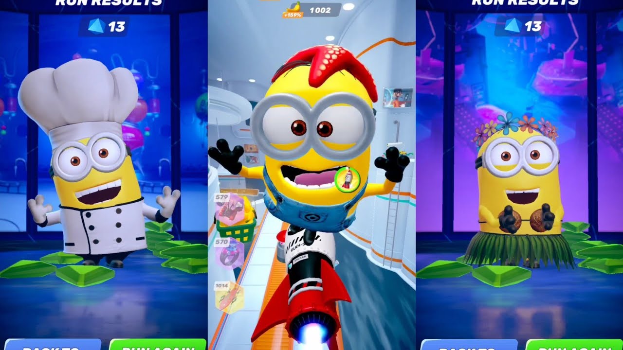 Baker vs Star fish vs Hula dancer | New Minion rush |