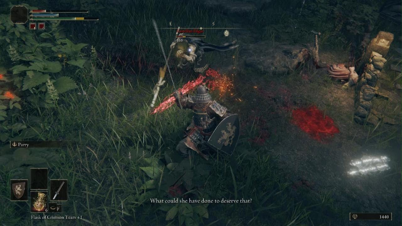 Killing Irina's Father will give you this +8 weapon Castellan Edgar