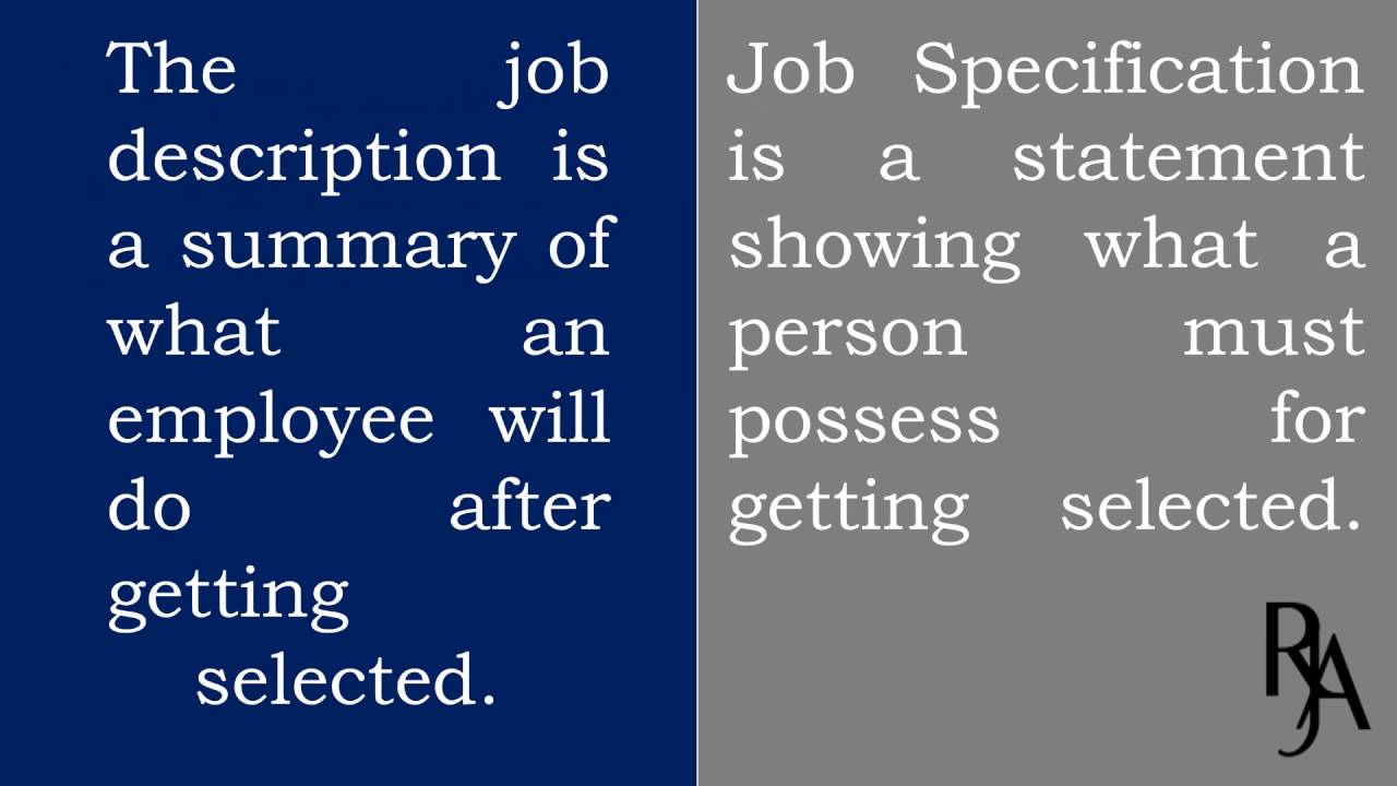 Job profiling vs job description