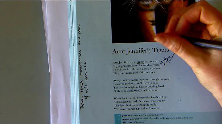 Adrienne Rich - Aunt Jennifer's Tigers - Ms Deasy