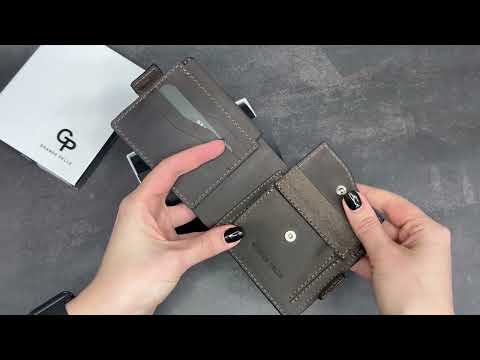 Мужской кожаный портмоне в коричневом цвете Grande Pelle 515120 video