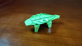 Origami Dinosaur Ankylosaurus Easy