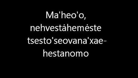 Serenity Prayer, in the Cheyenne language