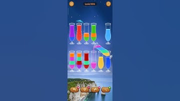 831 level Water sort - color sort game #gameshorts #watercolor #asmr #gameplay #shorts #play