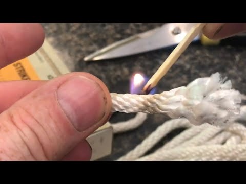 STOP nylon rope from “fraying” ￼(cauterize it with fire￼)…