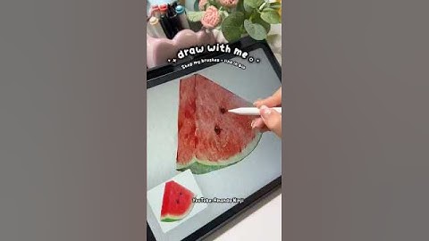 How to Draw a Watercolor Watermelon Slice in Procreate 🍉| iPad Drawing Tutorial #procreatetutorial