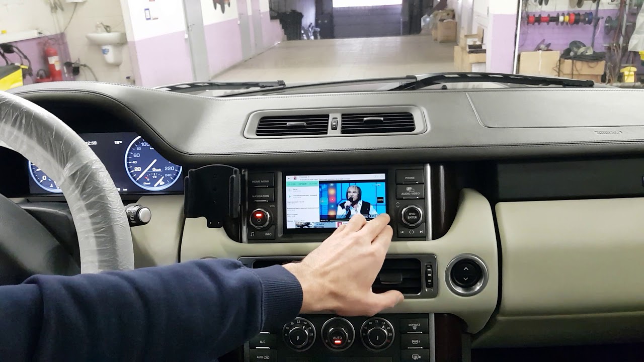 RANGE ROVER 2011, Яндекс Навигатор, Ютуб, Цифровое ТВ на штатном мониторе