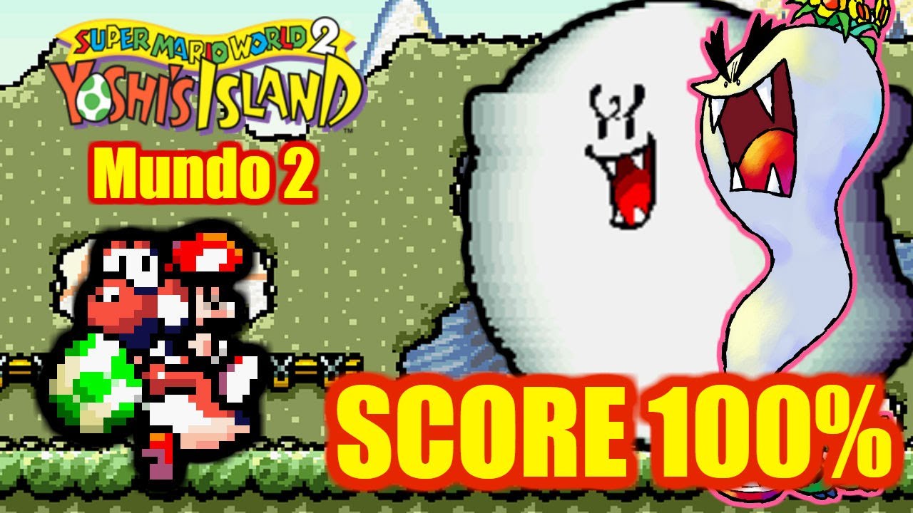 Yoshi's Island 100% - Mundo 2 - Menos cuidado Mais bonus - Super