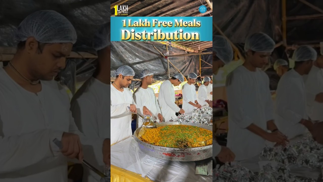 Janmashtami Maha Annadaan | Puri, Bhaji & Butter Halwa Seva | ISKCON Bhiwandip