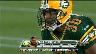 John White 192 yards rushing Edmonton Week 14