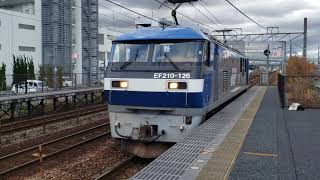 【試運転】EF210-126単機　東福山往復試運転　試単8494レ　北長瀬駅にて