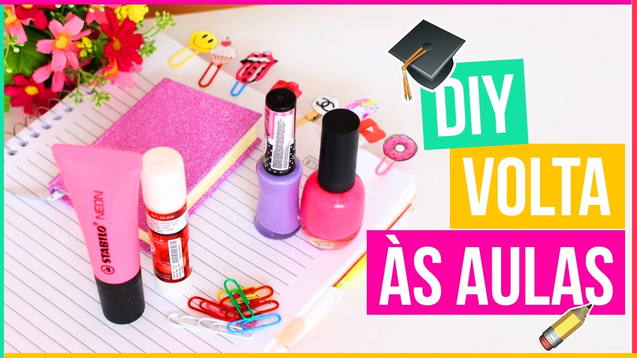 DIY: MATERIAL ESCOLAR 2017: BORRACHA COLA, CLIPS DE PATCHES E MAIS |  DIY SCHOOL SUPPLIES