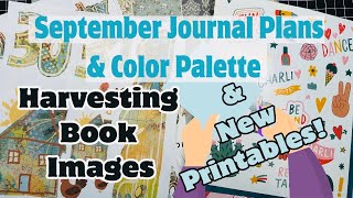 September Journal Plans & color Palette | New Printables and harvesting Book Images! 
