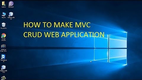 How to create basic mvc crud web application