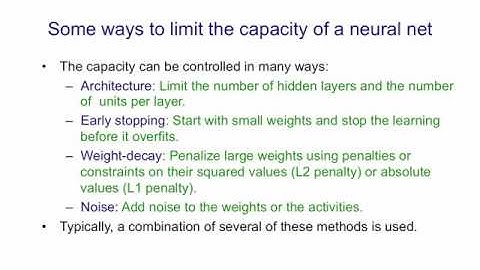 Lecture 9.1 — Overview of ways to improve generalization — [ Deep Learning |  Hinton | UofT ]