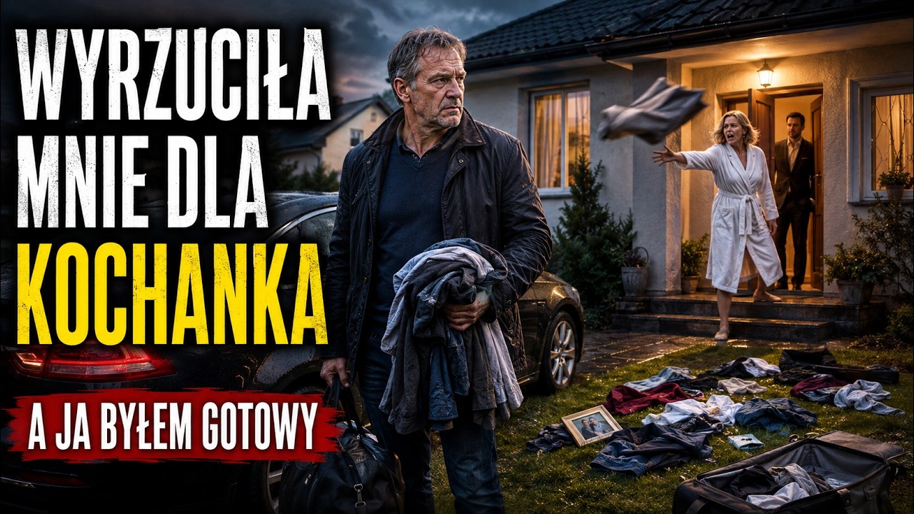 Tej nocy moja żona wyrzuciła moje ubrania na mokry trawnik i krzyknęła, żebym zniknął z jej życia. Stałem przy samochodzie, a sąsiedzi oglądali to widowisko przez firanki. Ona czekała, aż padnę na...