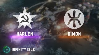 Harlen(S) vs Dimon(E) - Infinity Isle - Red Alert 3